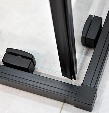 Душова кабіна DUSEL DSL194B 90х90х190 / профіль чорний / скло прозоре (DUSEL-307)