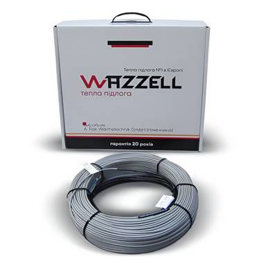 Нагрівальний двожильний кабель WAZZELL EASYHEAT 20 - 10м / 1 - 1.5м² / 200Вт