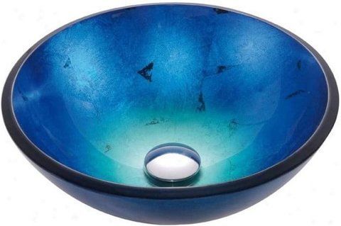 Раковина стеклянная KRAUS MULTI-COLOR IRRUPTION BLUE 42х42 (GV-204-12MM)