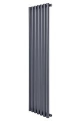 Вертикальный дизайнерский радиатор отопления ARTTIDESIGN Matera 7/1800 серый матовый.