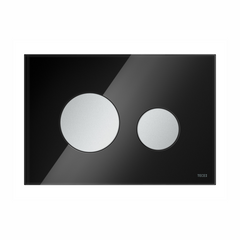 Панель смыва для унитаза TECEloop, стекло черное, кнопки белые (9240654)