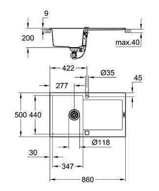 Кухонна мийка GROHE SINK K500 (31644AP0)