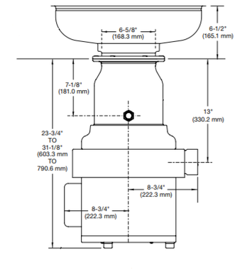 Подрібнювач харчових відходів In Sink Erator SS 300 з чашою (BOLW5) потужністю 3 к. с.