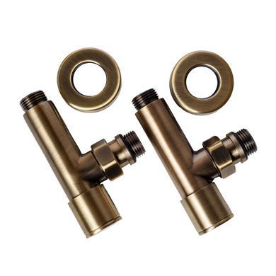 Кран угловой для полотенцесушителей RAFTEC 1/2"х1/2" удлиненный / бронза 2шт. (25-530430-4012)