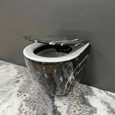 Подвесной унитаз VBI VULCANO BLACK ONYX + сиденье SOFT CLOSE (VBI-020403)