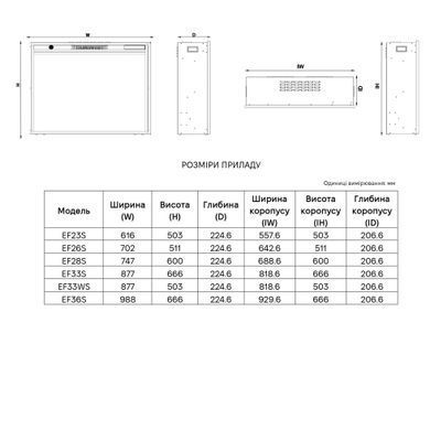 Електрокамін ROYAL FLAME GOODFIRE 33W LED (EF33WS)