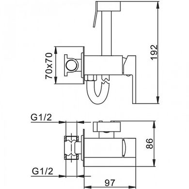 Гігієнічний душ Frap F7506, хром (1040801)