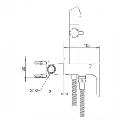 Гигиенический душ GAPPO G7248-1, хром (1034076)