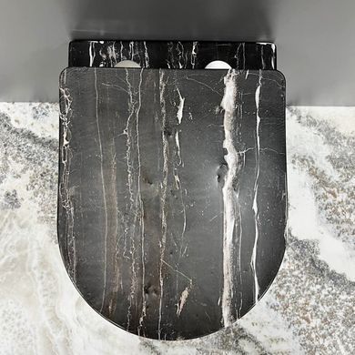 Подвесной унитаз VBI VULCANO BLACK ONYX + сиденье SOFT CLOSE (VBI-020403)