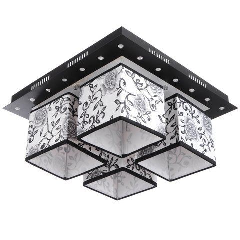 Люстра потолочная с подсветкой смарт LED E14 40W BK (BKL-624C/4)