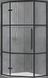 Душова кабіна DUSEL EF-182B 100x100 / BLACK MATT (Dusel-249), Прозоре скло