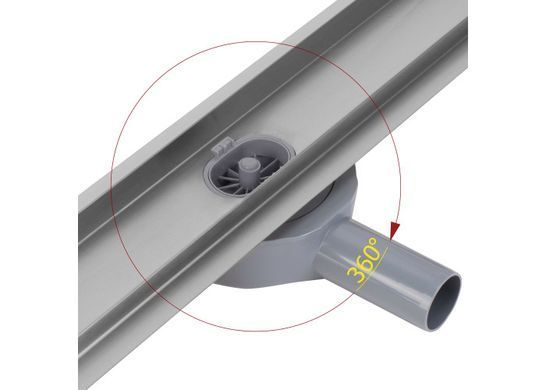 Душовий трап REA NEO PRO 2в1 110х500 / сталь матовий + сифон + ніжки (REA-G5806)