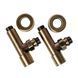 Кран угловой для полотенцесушителей RAFTEC 1/2"х1/2" удлиненный / бронза 2шт. (25-530430-4012)