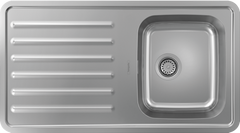 Hansgrohe Кухонная мойка S4111-F340 на столешницу 915х505 с сифоном (43340800) Stainless Steel