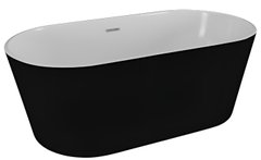 Ванна акриловая отдельностоящая POLIMAT UZO 160x80 черная, матовая (00337)