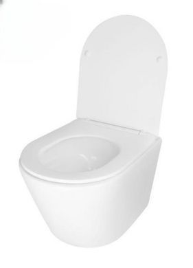 Подвесной унитаз QTAP SWAN ULTRA QUIET + сиденье SOFT CLOSE (QT16335179W)