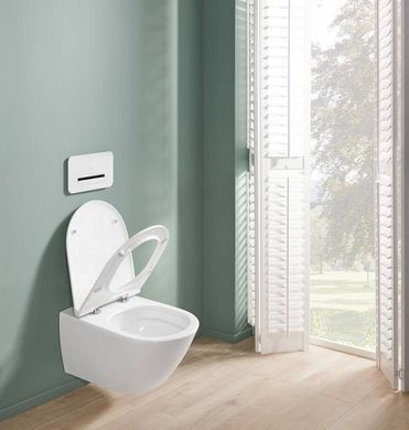 Підвісний унітаз VILLEROY & BOCH SUBWAY 3.0 SLIM WHITE ALPIN + сидіння SOFT CLOSE (4670T901)