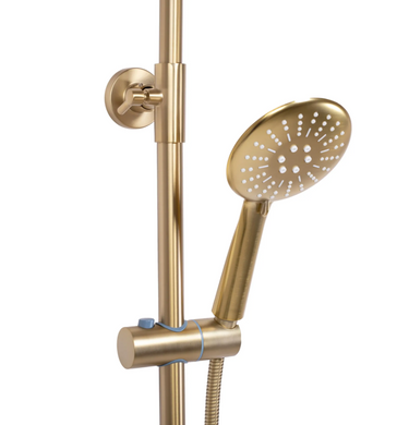 Душевая система REA LUNGO BRUSHED GOLD / термостат / излив (REA-P6604)