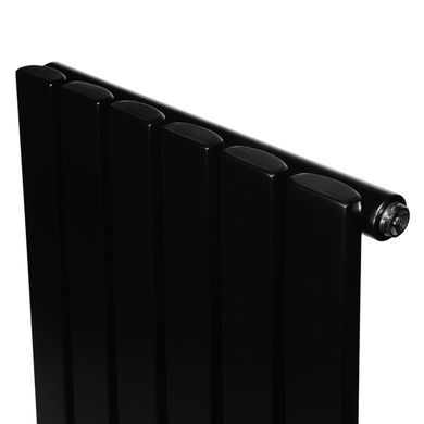 Вертикальный дизайнерский радиатор отопления ARTTIDESIGN Terni 6/1500/354 черный матовый