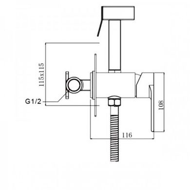 Гигиенический душ GAPPO G7299-20, нержавеющая сталь (1042427)