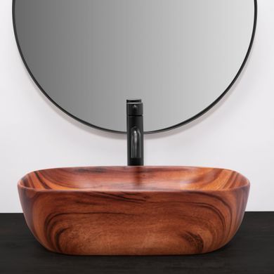 Раковина REA BELINDA WOOD MATT 33х46.5 / дерево (REA-U5051)