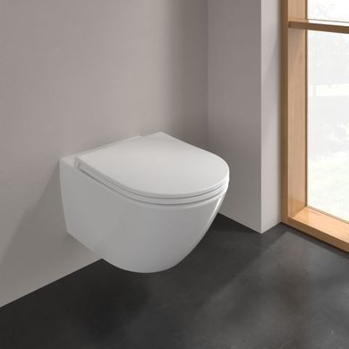 Підвісний унітаз VILLEROY & BOCH SUBWAY 3.0 SLIM WHITE ALPIN + сидіння SOFT CLOSE (4670T901)
