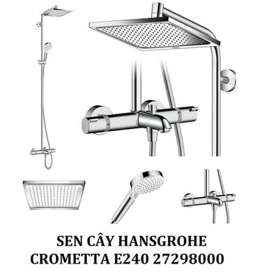 Душова система HANSGROHE Crometta E Showerpipe 240 1jet для ванни з термостатом