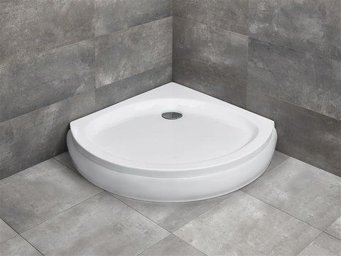 Душевой поддон RADAWAY PATMOS B акриловый, полукруглый 900X900 мм H160 белый 4T99155-03, 90x90