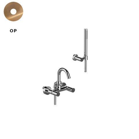Змішувач для ванни BONGIO AQUA, настінний, з душовим комплектом, BRUSHED GOLD (40536OPOP0D0R)