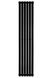 Вертикальний дизайнерський радіатор опалення ARTTIDESIGN Terni 6/1500/354 чорний матовий