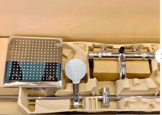 Душевая система HANSGROHE Crometta E Showerpipe 240 1jet для ванны с термостатом