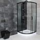 Душевая кабина DUSEL EF-182B 90X90 / BLACK MATT (DUSEL-250), Прозоре скло
