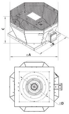 Вентилятор крышный VENTS VKV 2Е 250