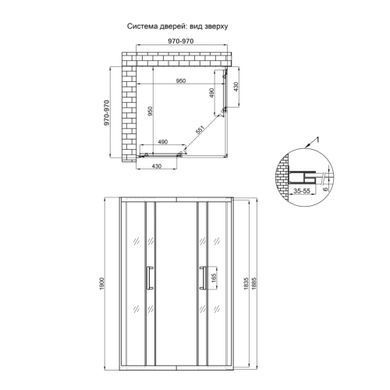 Душевая кабина QTAP TAURUS CRM1011SC6 100х100 см / стекло CLEAR 6 мм / покриття CALCLESS (TAUCRM1011SC6)