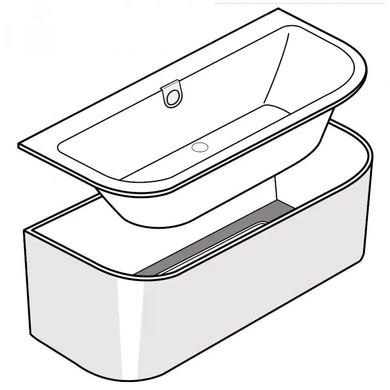 Ванна кварилова Villeroy & Boch Oberon 2.0 180x80 (UBQ180OBR9CD00V-01), 1800, 180x80, 205, 800, 460