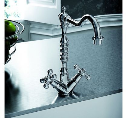 Смеситель для кухонной мойки GENEBRE NEW REGENT CLASSIC двухвентильный H315, хром 68595 09 45 66