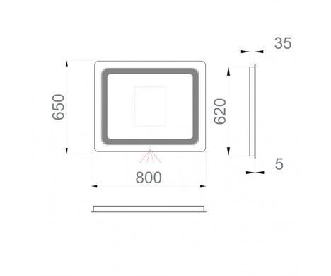 Зеркало SANWERK LAVA VEGA 80х65 (ZL0000184)