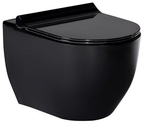 Подвесной унитаз VOLLE AMADEUS / черный + сиденье SLIM SOFT CLOSE (13-06-055BLACK)