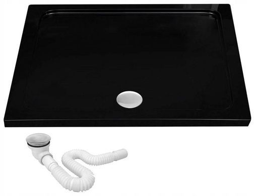 Душевой поддон акриловый REA SAVOY BLACK 80х80х6 / черный / квадратный (REA-K4804)