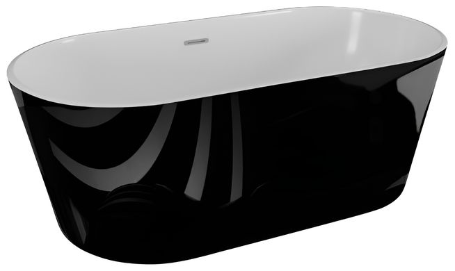 Ванна акриловая отдельностоящая POLIMAT UZO 160x80 черная (00336)