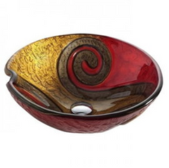 Раковина скляна Kraus Copper Snake (GV-620-17mm), Хром; матовый хром; темный шоколад; античная бронза; золото