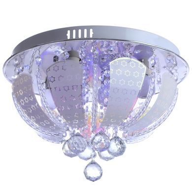 Люстра стельова торт кришталева E14 40W WH (BCL-627C/5)