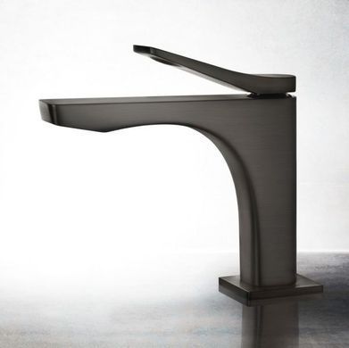Змішувач для умивальника GESSI RILIEVO, донний клапан, BLACK METAL BRUCHED PVD (59005707)