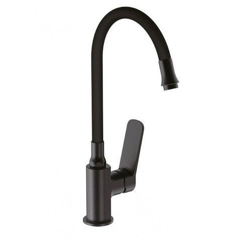 Смеситель для кухни FRAP F4462 с гибким изливом, черный