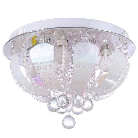 Люстра потолочная торт хрустальная E14 40W WH (BCL-627C/5)