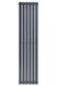 Вертикальный дизайнерский радиатор отопления ARTTIDESIGN Terni 6/1500/354 серый матовый