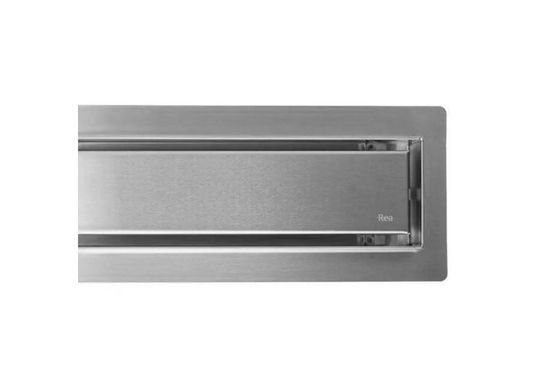 Душовий трап REA NEO PRO 2в1 110х800 / сталь матовий + сифон + ніжки (REA-G5809)