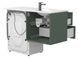 Тумба подвесная MIRAGGIO LUMO / лес зеленый + раковина LAKE 1250 L (8815240)