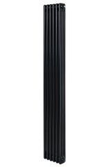 Вертикальні дизайнерські радіатори опалення ARTTIDESIGN Bari II 6/1800 чорний матовий