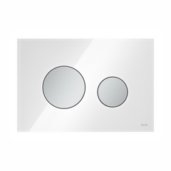 Панель смыва для унитаза TECEloop, стекло белое, кнопки хром матовый (9240659)